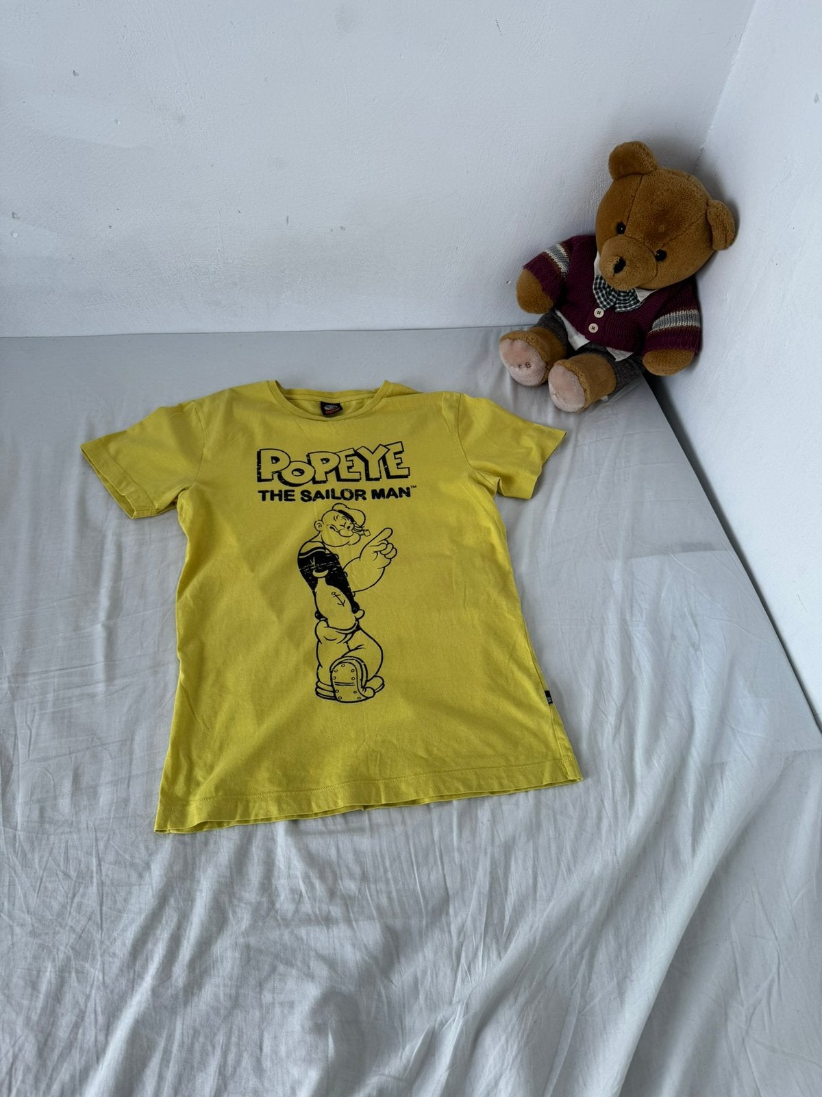 Vintage Popeye T-Shirt, Kleding | Heren, Ophalen of Verzenden, Zo goed als nieuw, Maat 48/50 (M), Geel