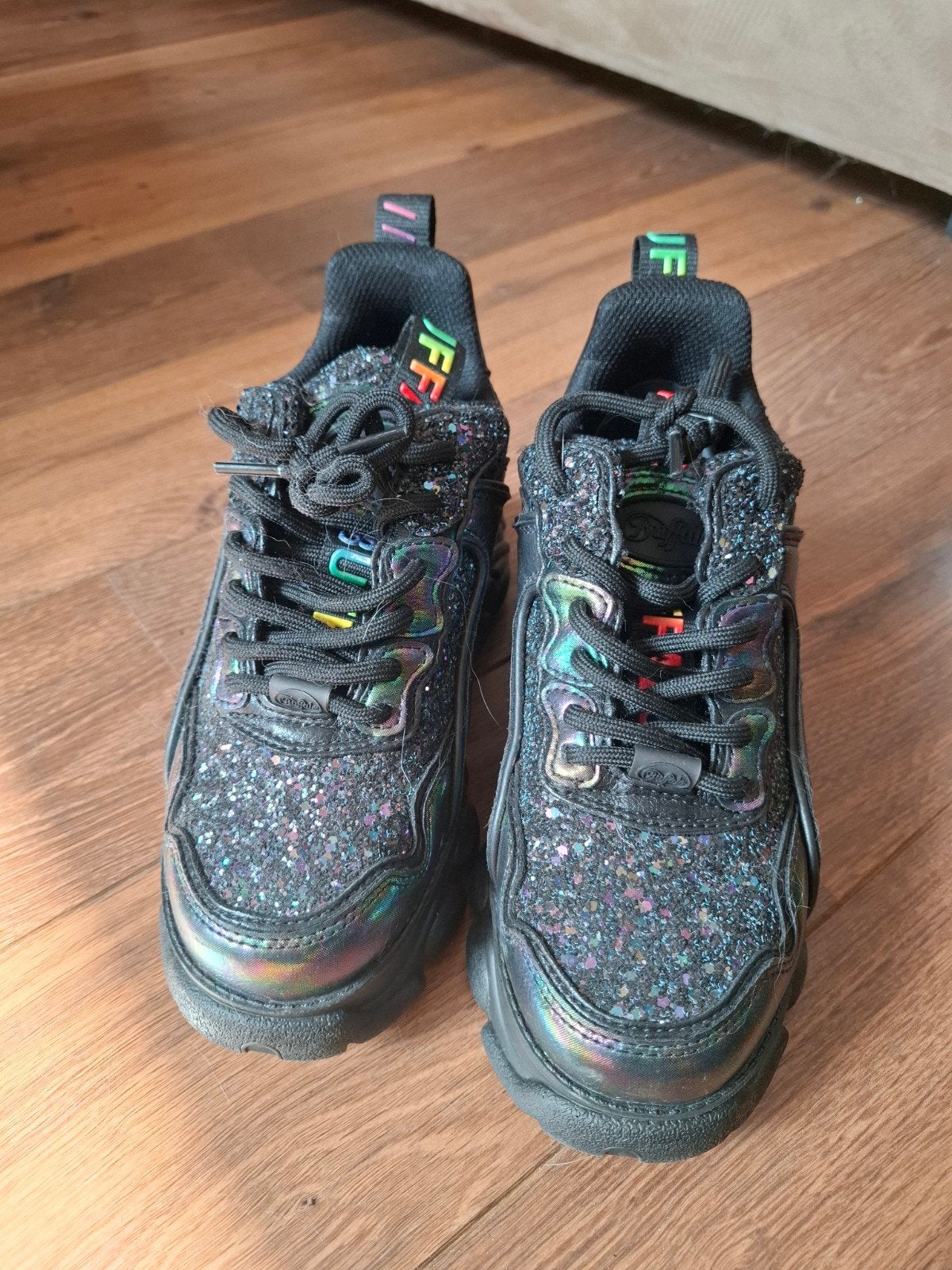 Buffalo Chai Trainers Zwart/Regenboog - Maat 36, Ophalen, Zwart