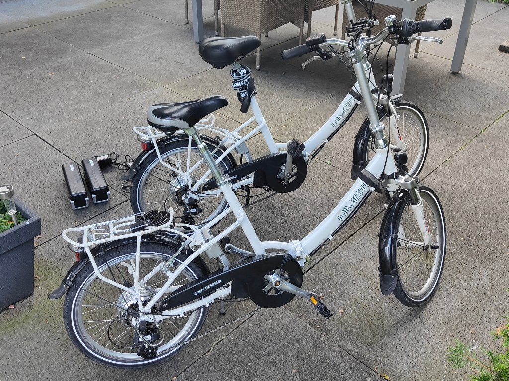2x Nimoto Handy Elecktrische Vouwfiets {ZEER NETTE STAAT} !, Fietsen en Brommers, Fietsen | Vouwfietsen, Gebruikt, Velgrem, Versnellingen