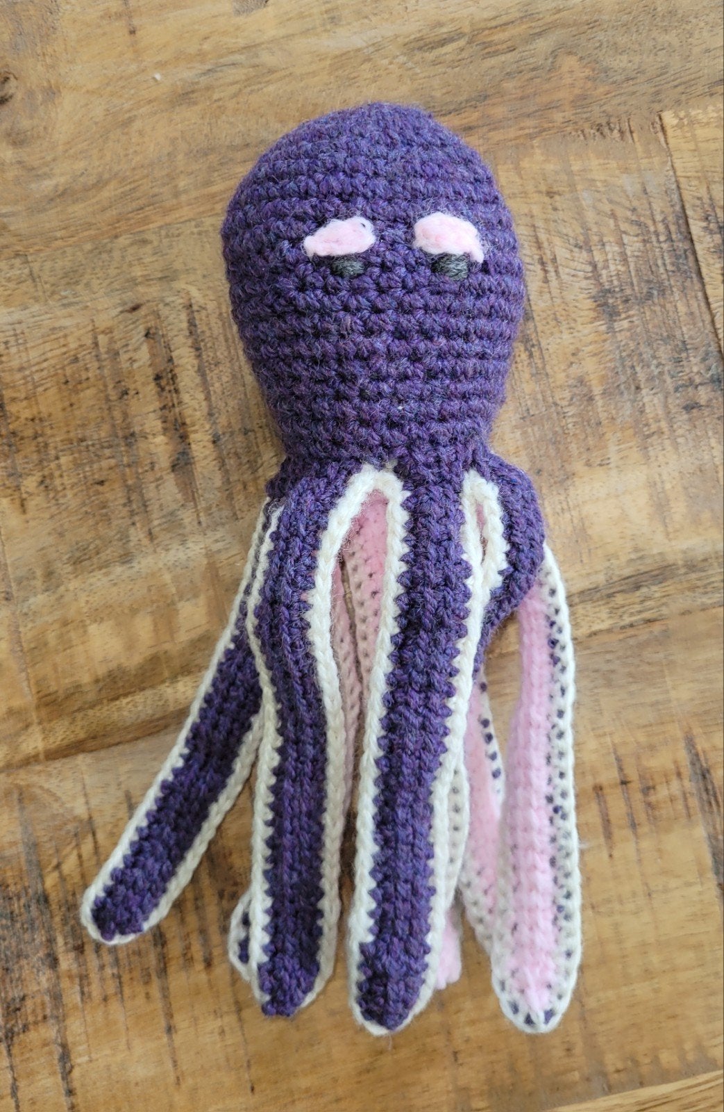 Gehaakte paarse octopus knuffel, Paars, Handgemaakt, Overige typen, Nieuw