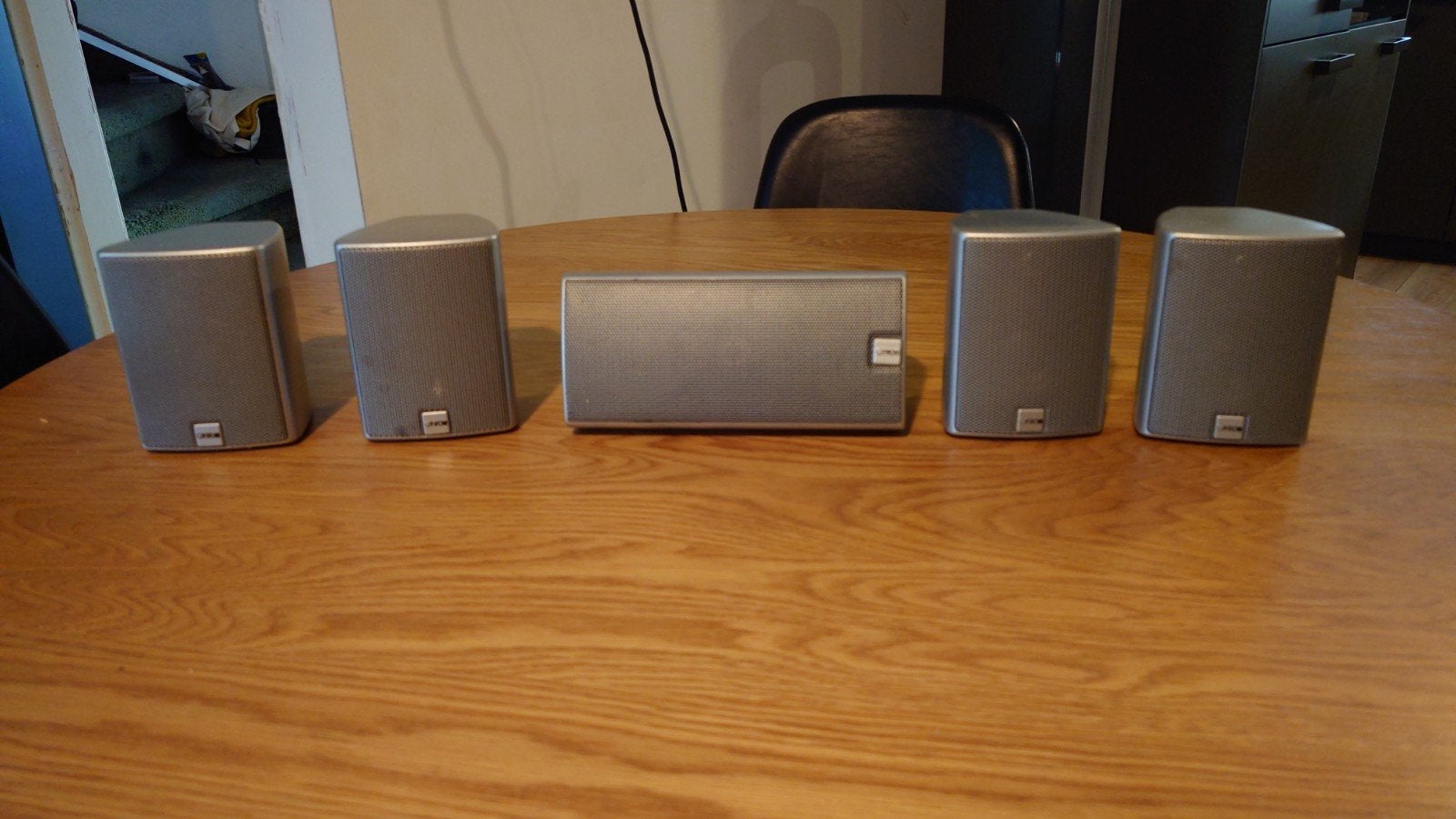 Canton MX Speakerset - 5 stuks, zilverkleurig, Audio, Tv en Foto, Gebruikt, Speakerset, Geschikt voor surround/home cinema, Minder dan 60 watt