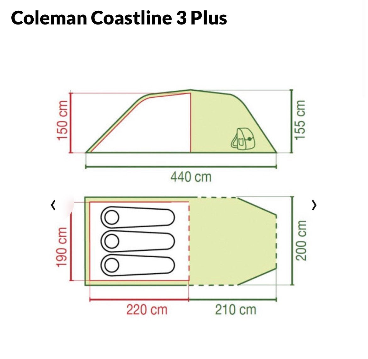 Coleman coastline 3 plus, Ophalen, Zo goed als nieuw