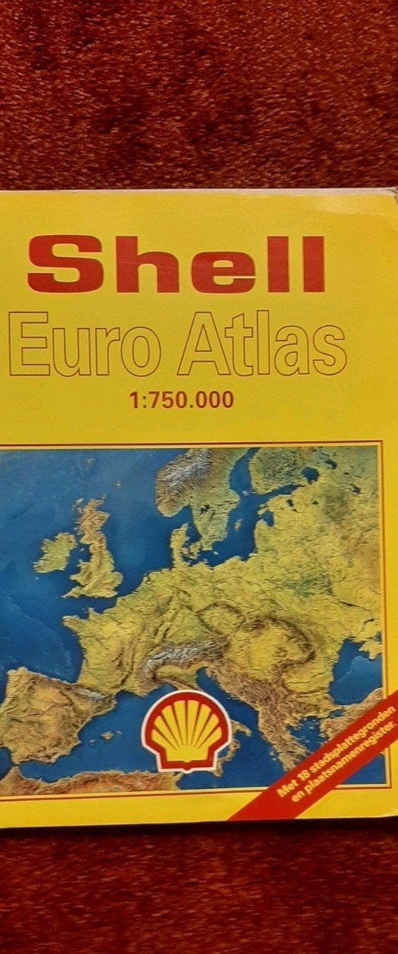 Shell Euro Atlas 1:750.000 met stadsplattegronden, Gelezen, Overige atlassen, 1800 tot 2000, Shell