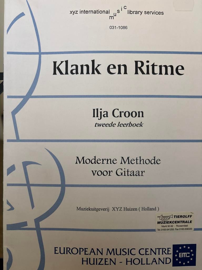 Ilja Croon Moderne Methode voor Gitaar, Muziek en Instrumenten, Bladmuziek, Overige genres, Les of Cursus, Ophalen of Verzenden