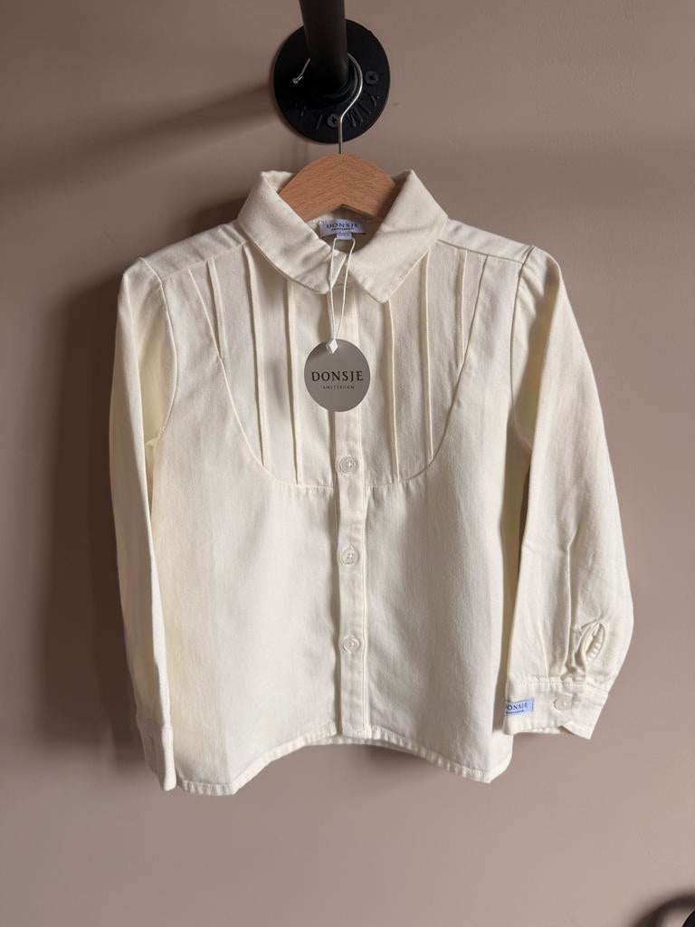 Donsje Amsterdam overhemd crème maat 3/4 jaar, Kinderen en Baby's, Kinderkleding | Maat 104, Ophalen of Verzenden, Nieuw, Jongen of Meisje