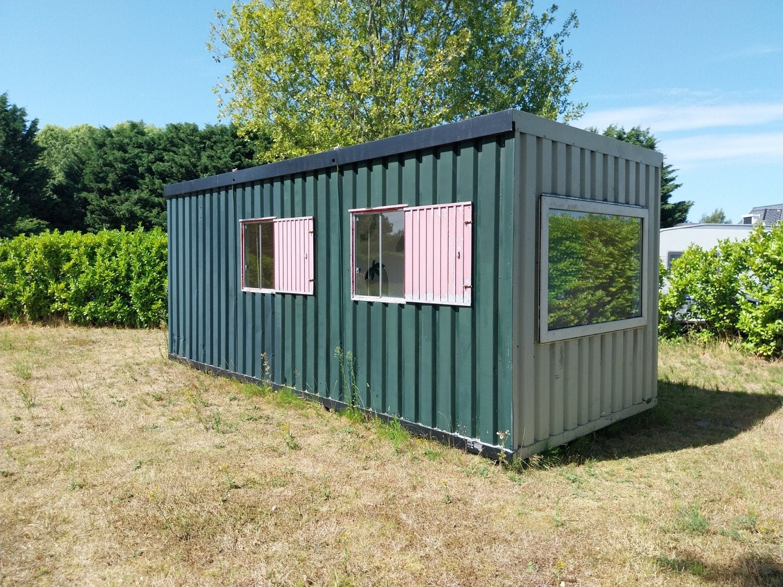 Tiny House / Tuinhuis / omgebouwde Zeecontainer Home Office, Ophalen, 3 ramen of meer, Overige typen, Metaal