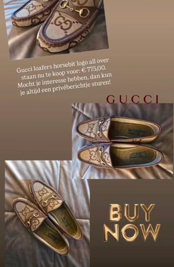 Gucci loafers horsebit logo all over, Kleding | Dames, Schoenen, Bruin, Instappers, Nieuw, Ophalen of Verzenden