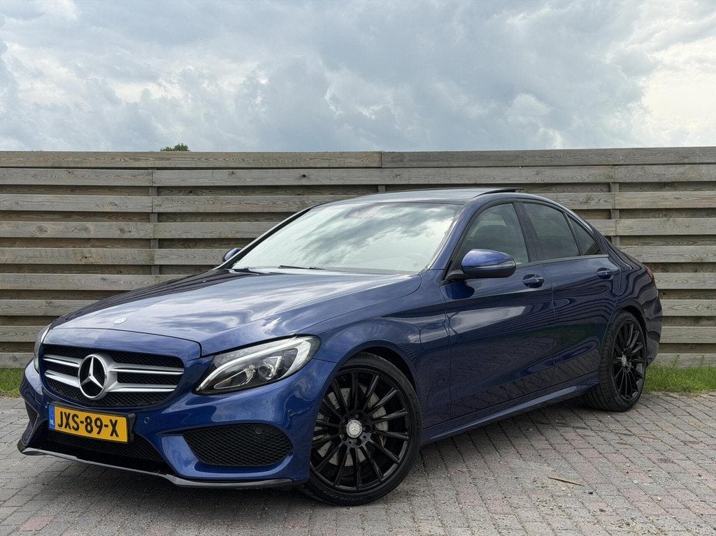 Mercedes C-klasse 250 AMG Pano Cruise Stoelverw., Auto's, Automaat, Euro 6, 4 cilinders, Blauw