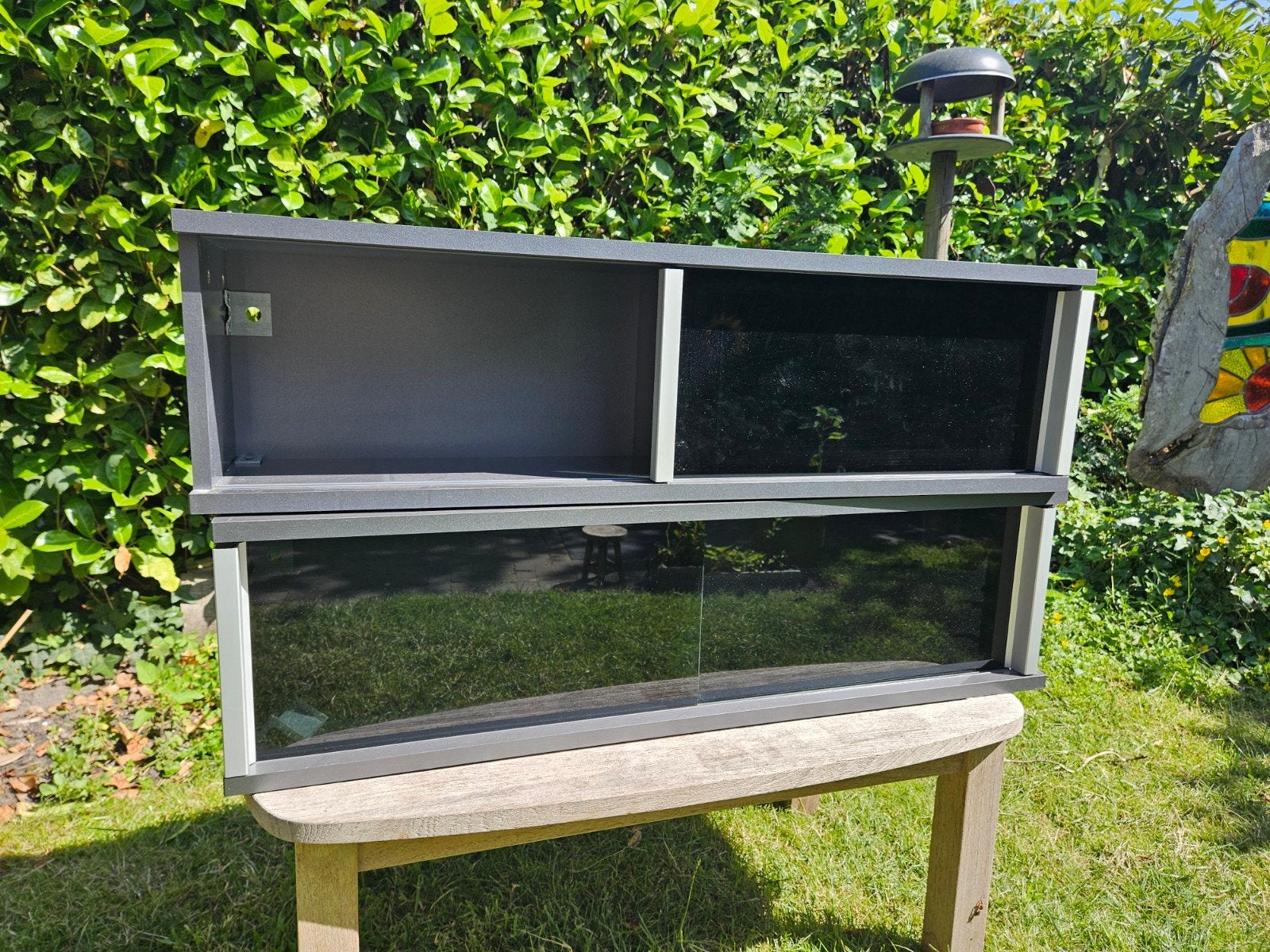 IKEA Kaxås vitrinekast kast met glazen schuifdeuren, Modern, functioneel, Glas, Minder dan 25 cm, Minder dan 100 cm