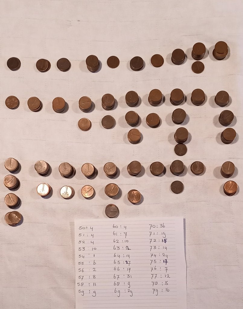 kavel van 386 stuks  1 cent 1950 tot en met 1979, Ophalen of Verzenden, Koningin Juliana, Losse munt