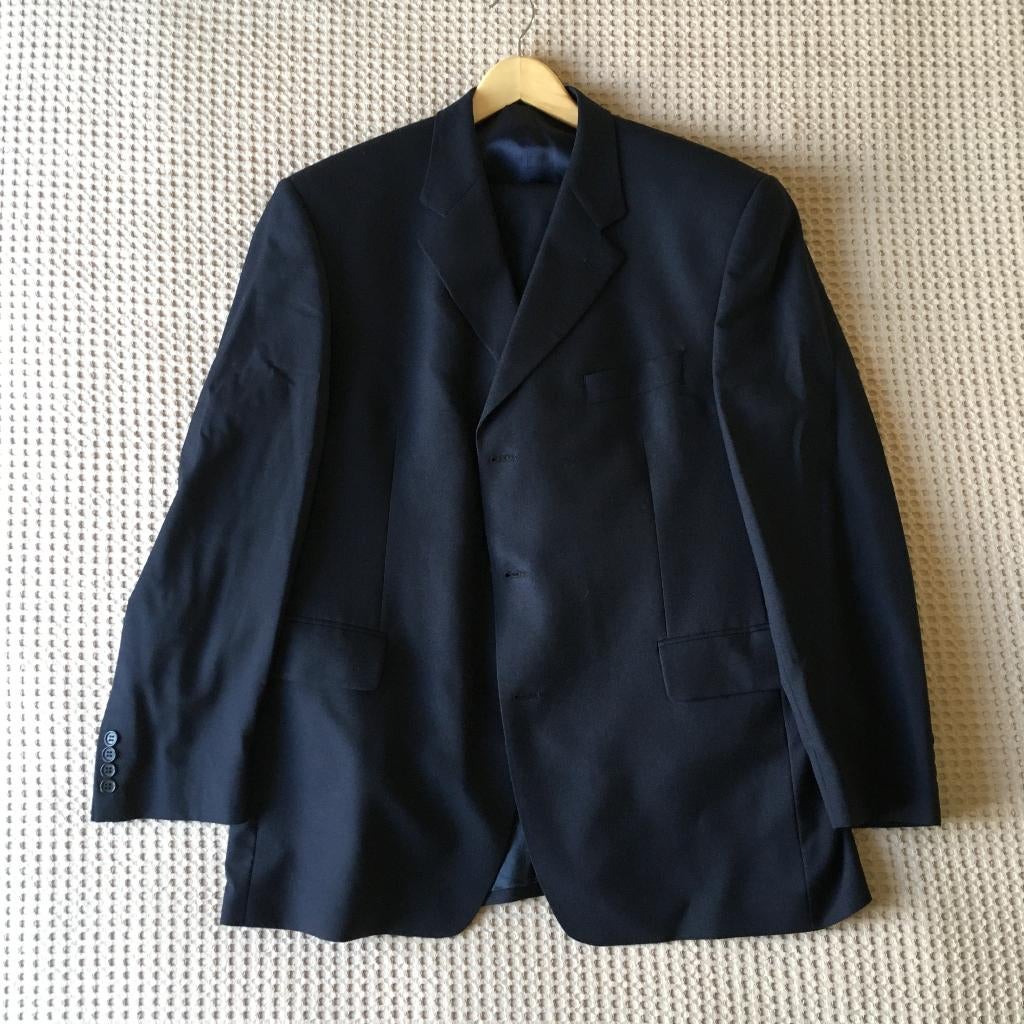 Zeer mooi donkerblauw 3-delig kostuum Frans Molenaar, mt. 54, Kleding | Heren, Kostuums en Colberts, Maat 52/54 (L), Ophalen of Verzenden