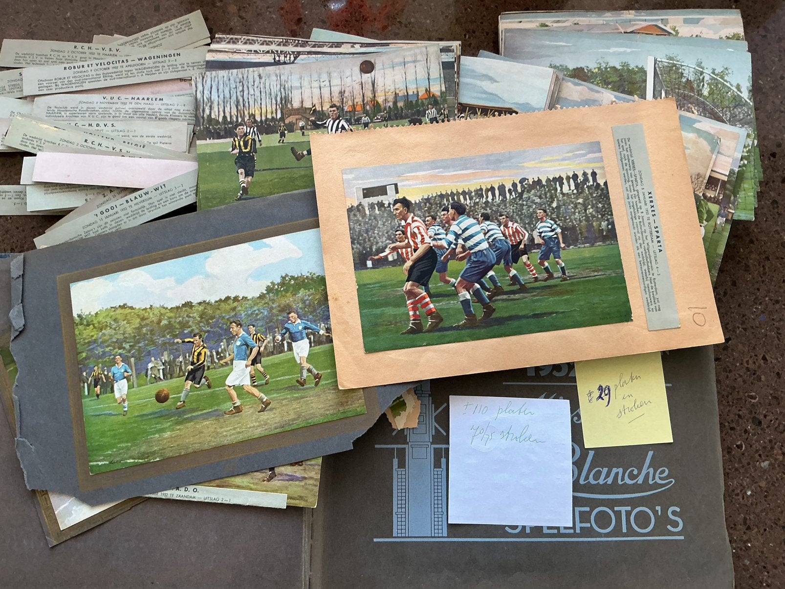 Voetbal platen en stroken  1932- 1933, Verzamelen, Ophalen of Verzenden, Zo goed als nieuw, Buitenlandse clubs