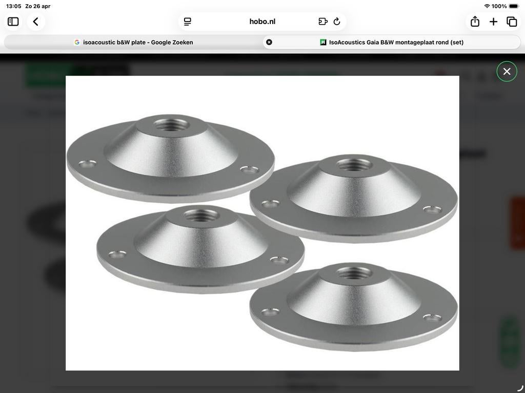 Isoacoustics B&W 800 plates, Audio, Tv en Foto, Luidsprekers, Overige merken, Nieuw, Ophalen of Verzenden, 120 watt of meer