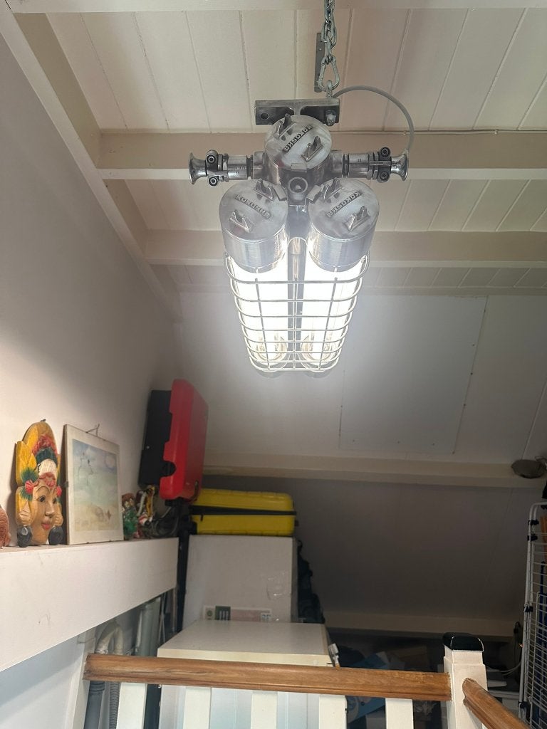 Authentieke Japanse scheepslamp, Kokosha. 100% Gerenoveerd, Ophalen of Verzenden