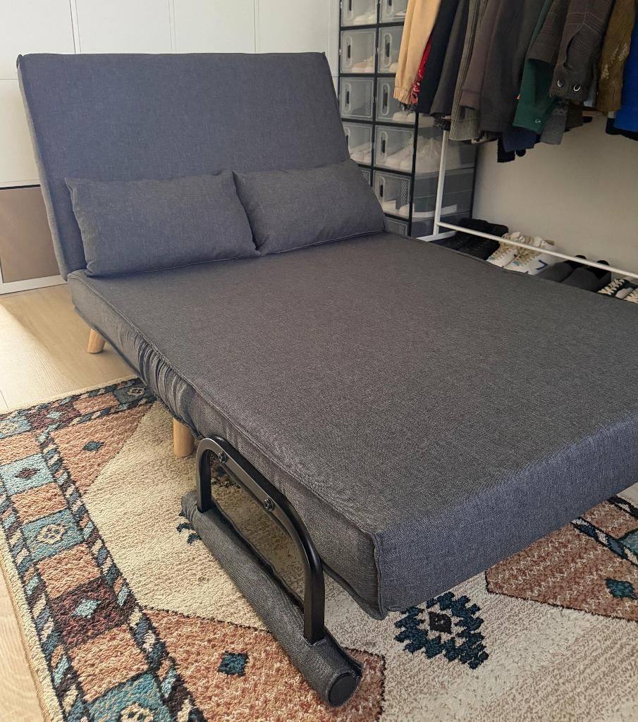 Slaapbank nieuw, Ophalen, 190 cm of minder, Overige maten, Grijs