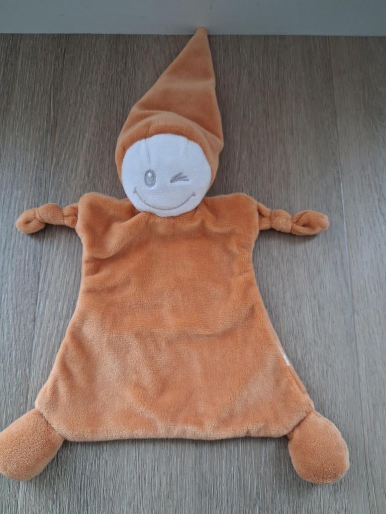Knuffeldoekje Evora Playing Kids oranje popje tutje L571, Ophalen of Verzenden, Zo goed als nieuw, Overige typen