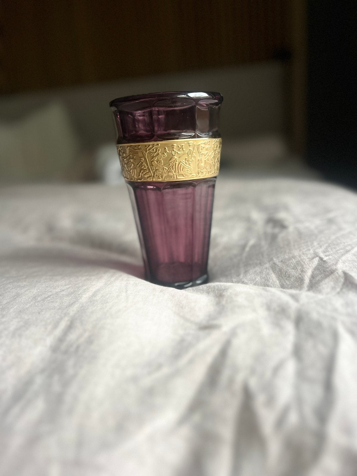 Kristal vaas  Art Deco (Moser / Walther Stijl), Verzenden