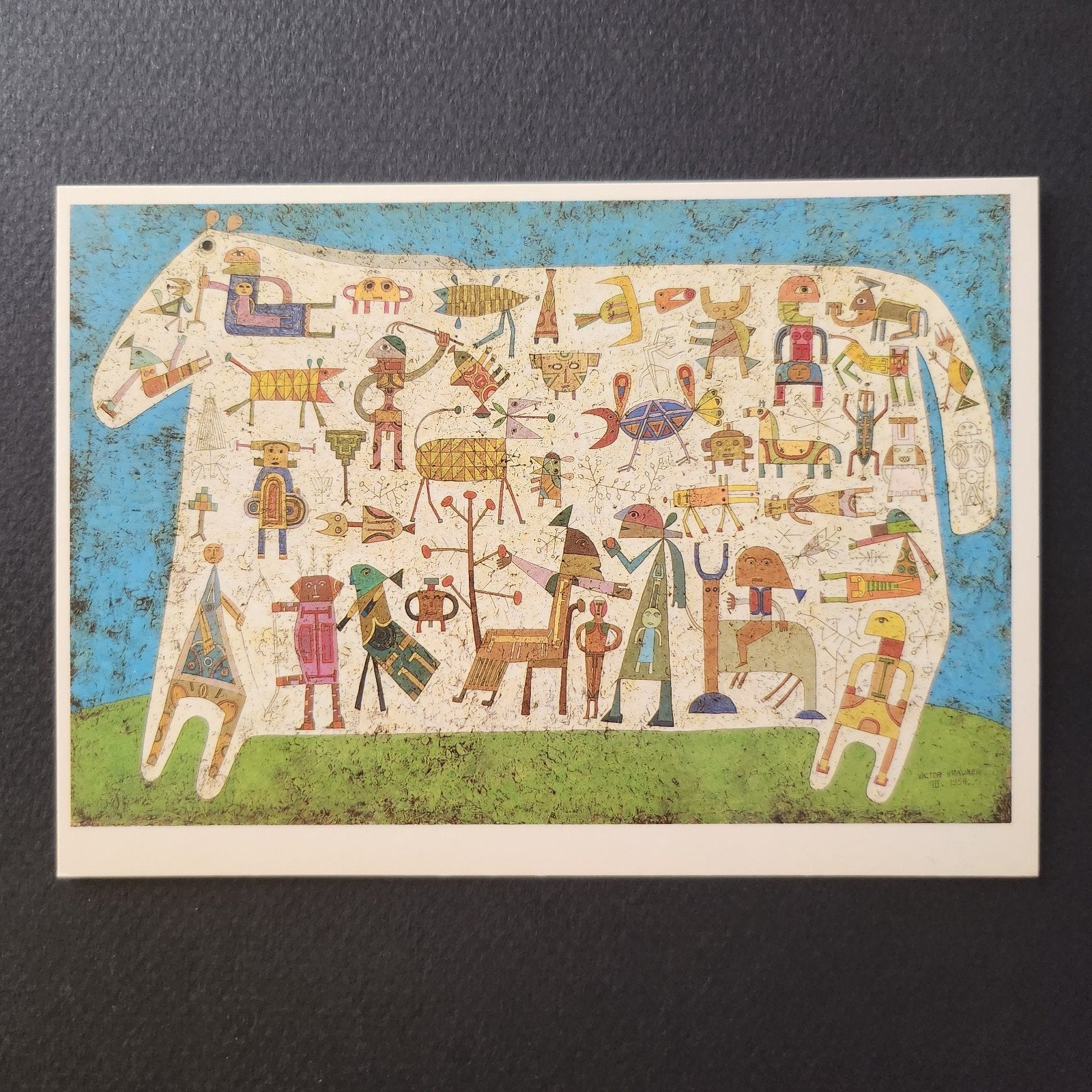 A1 Kunstkaart Victor Brauner Prélude à une civilisation, Ophalen of Verzenden, 1980 tot heden, Ongelopen, Cultuur en Media