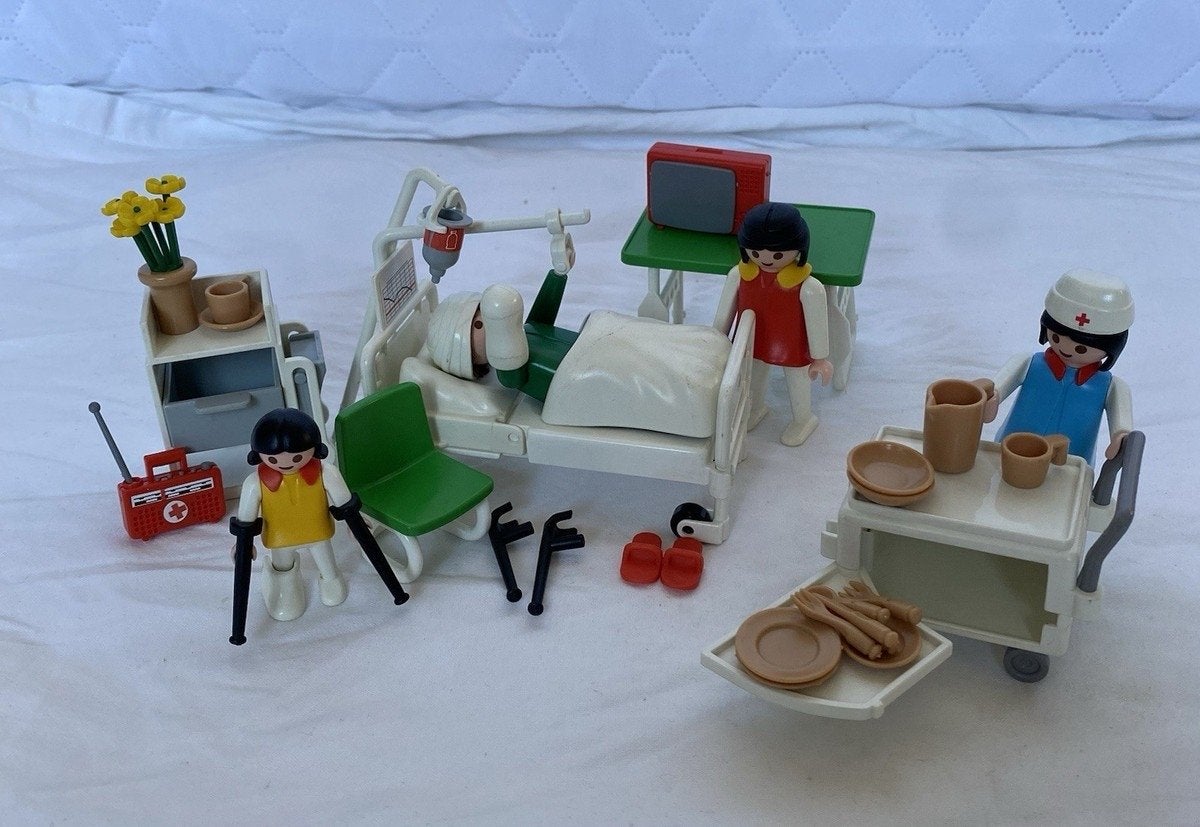 Playmobil 3495 Ziekenhuiskamer - Vintage Set, Gebruikt, Gebouw, Complete set, Ophalen of Verzenden