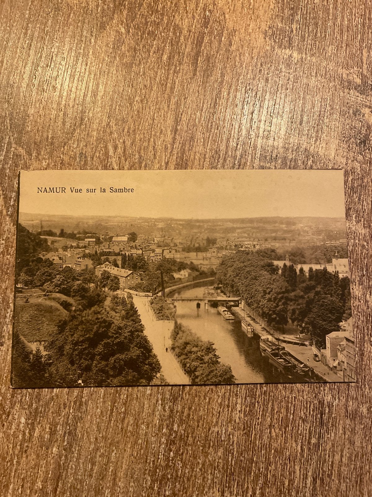 Oude Postkaart Namen - Zicht op de Samber, Ophalen of Verzenden, Gelopen, Namen