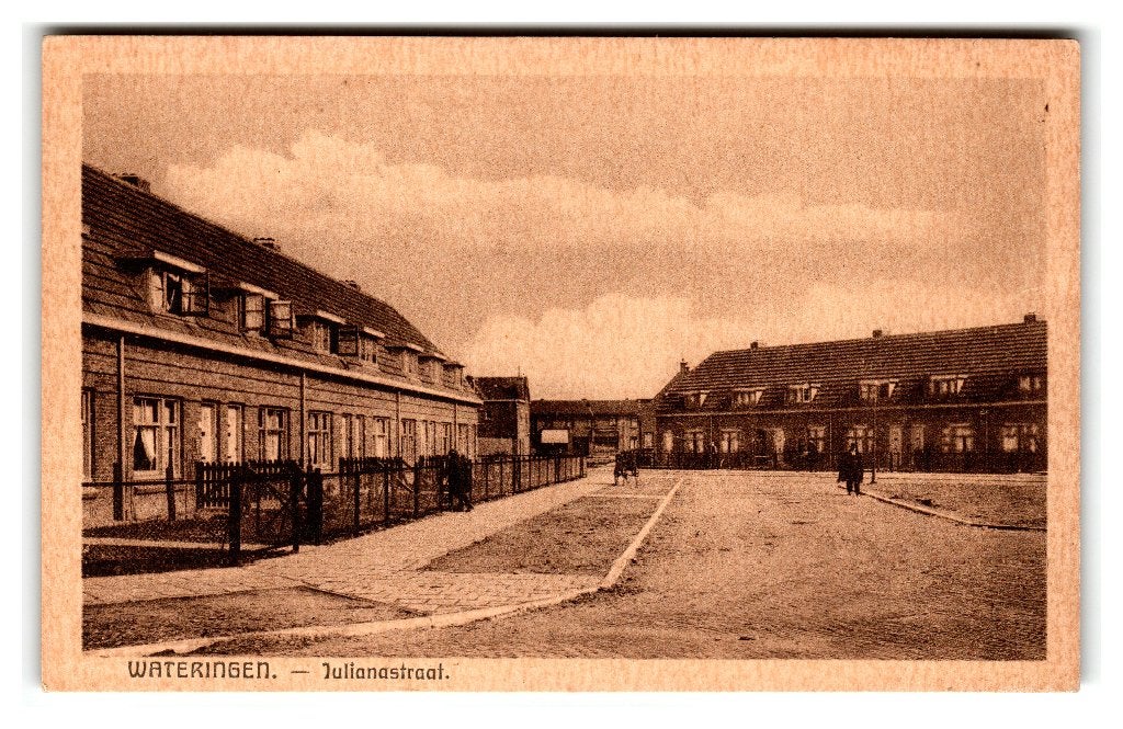 Wateringen, Julianastraat, Verzamelen, Ansichtkaarten | Nederland, Verzenden, 1920 tot 1940, Ongelopen, Zuid-Holland