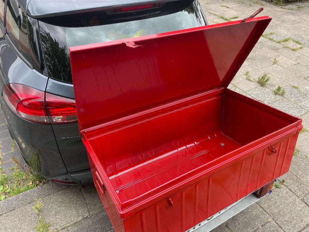 Trekhaakkoffer Bagagebox 200L Metaal Compleet met Beugel, Auto diversen, Ophalen of Verzenden, Zo goed als nieuw