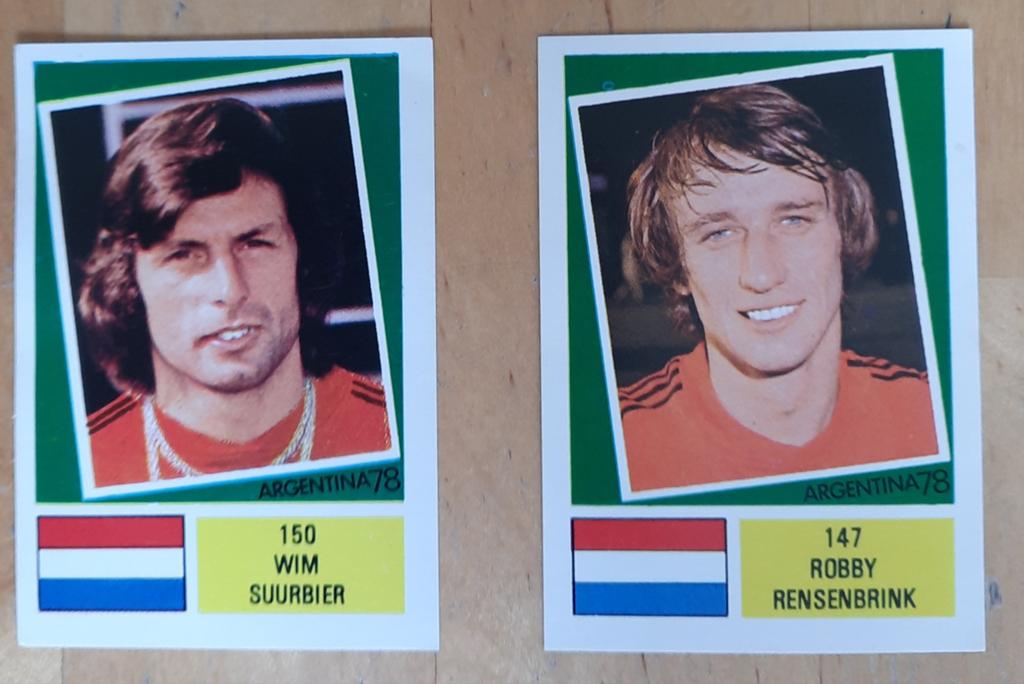 Voetbalplaatjes WK 1978: Wim Suurbier & Robby Rensenbrink, Ophalen of Verzenden, Gebruikt, Buitenlandse clubs, Poster, Plaatje of Sticker