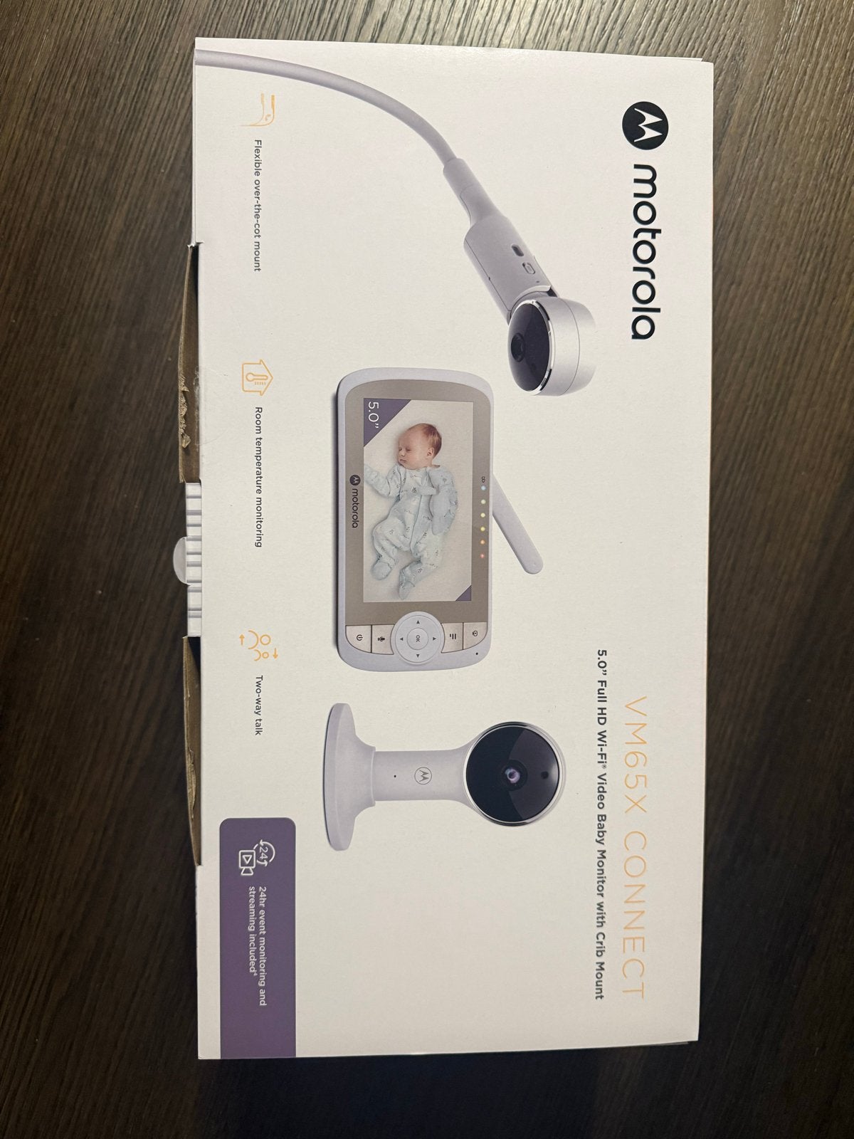 Motorola VM65X Connect Babyfoon met Camera en Wifi, Ophalen of Verzenden, Nieuw, 250 meter of meer, Camera