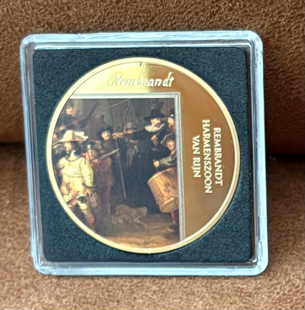 Rembrandt Nachtwacht Herdenkingsmunt, Postzegels en Munten, Penningen en Medailles, Ophalen of Verzenden, Overige materialen, Nederland