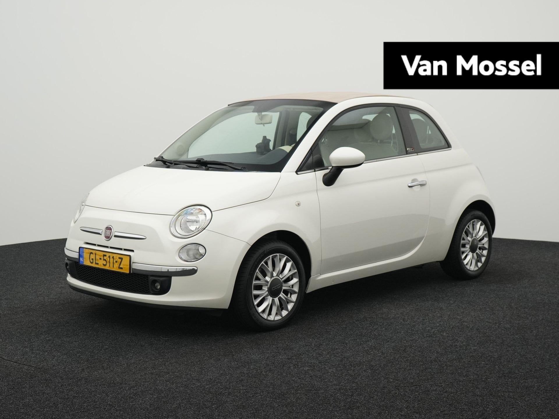 Fiat 500 C 0.9 TwinAir Turbo Lounge, 12 maanden, Stof, Gebruikt, Wit