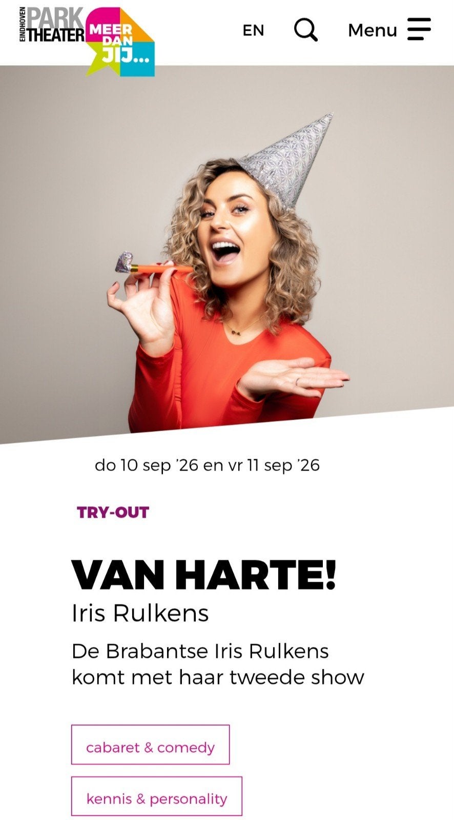 tickets ruilen Iris Rulkens Eindhoven, Twee personen, September