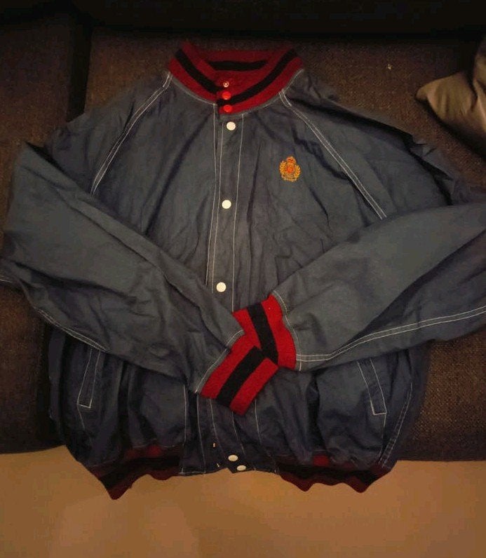 Vintage Polo Ralph Lauren zomerjas Crest logo, Maat 52/54 (L), Verzenden, Blauw, Polo Ralph Lauren