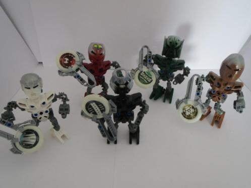 5 Bionicle Matoran, 8607, 8609 t/m 8612, Ophalen of Verzenden, Zo goed als nieuw, Complete set, Lego
