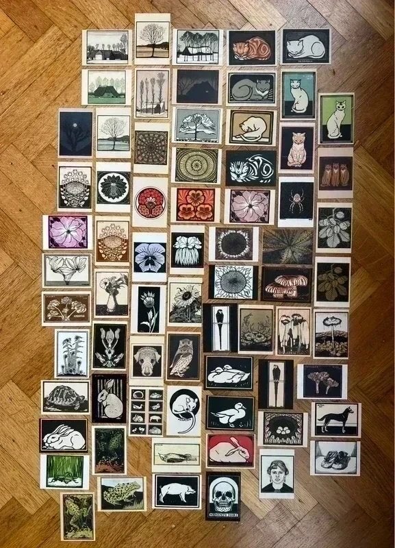 Kaartjes – Julie de Graag – Set van 70 Kleine Kaartjes, Ophalen of Verzenden, 1920 tot 1940, Ongelopen