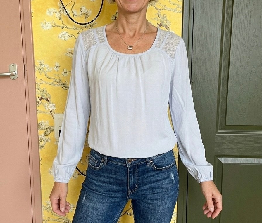 Nieuwe Sandwich blouse 100% viscose, Ophalen of Verzenden, Nieuw, Maat 38/40 (M), Blauw
