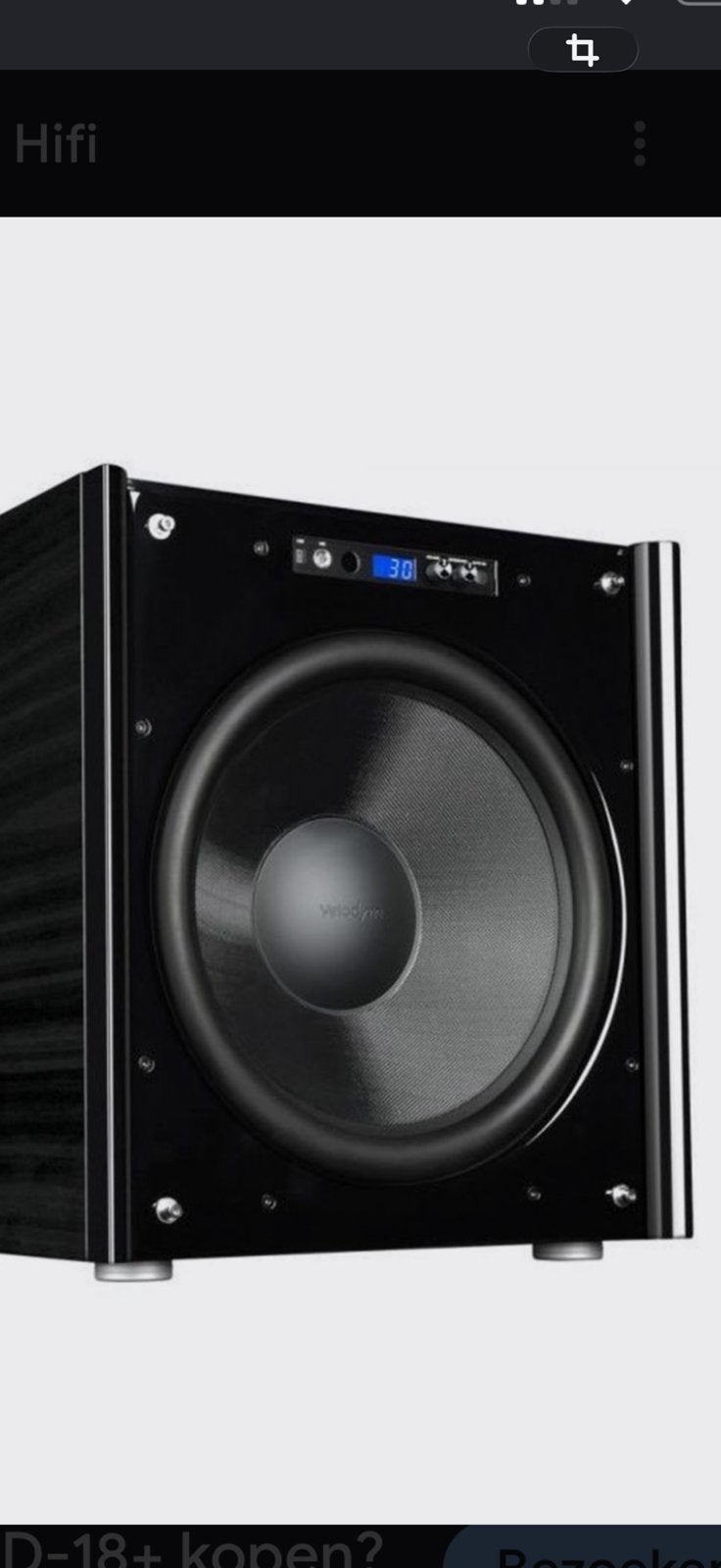 Velodyne dd18 plus. 3500 euro, Audio, Tv en Foto, Luidsprekers, Subwoofer, Zo goed als nieuw, 120 watt of meer, Ophalen