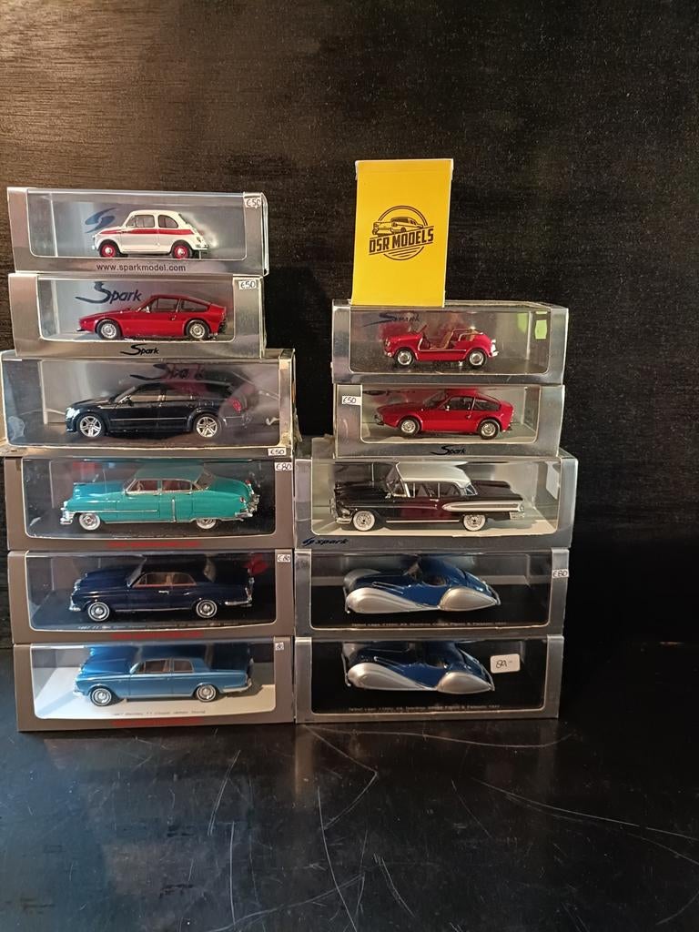 1:43 Verschillende Spark modellen, Hobby en Vrije tijd, Modelauto's | 1:43, Overige merken, S, Auto, R
