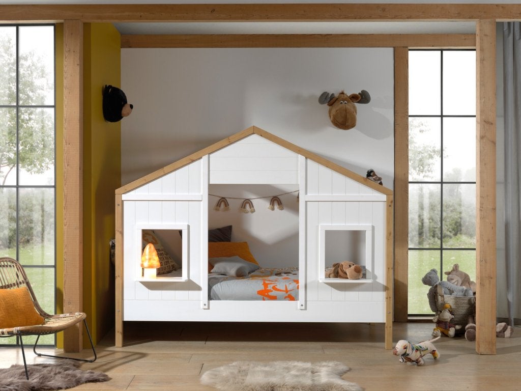 Babs 90 huisbed - 90x200 - Wit, Niet ingevuld, Niet ingevuld, Niet ingevuld
