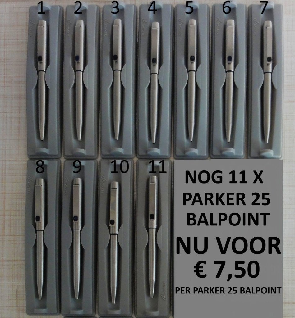 PARKER 25 BALPOINTS, Ophalen of Verzenden, Gebruikt, Balpen, Parker