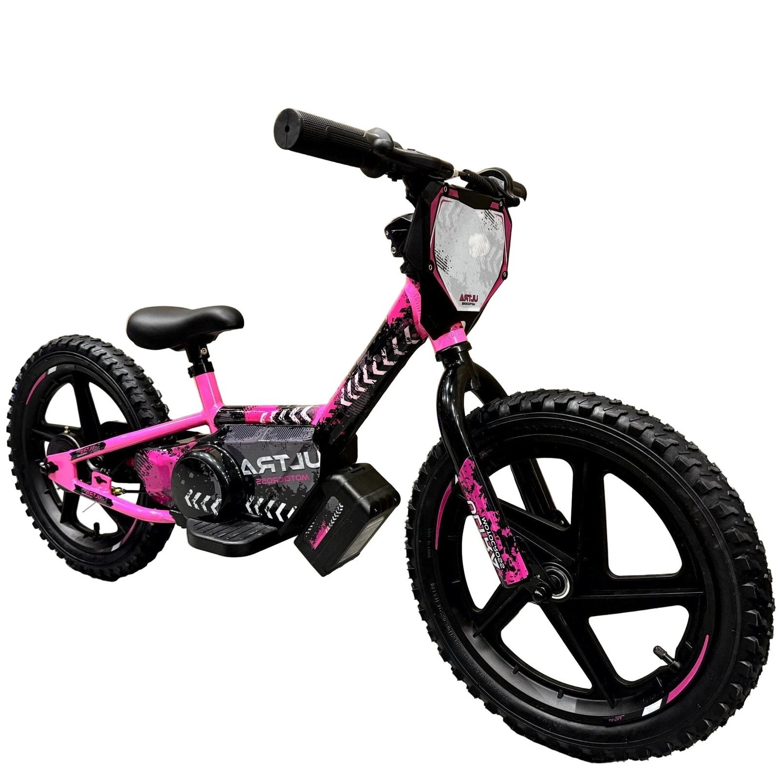 Roze elektrische loopfiets voor kinderen ultra 16 inch, Minder dan 30 km per accu, Zo goed als nieuw, Minder dan 47 cm, Ophalen