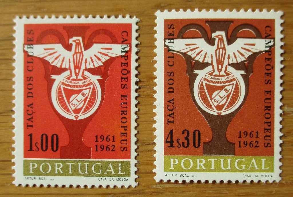 Portugal, serie Europacup voetbal Benfica, 1963, Verzenden, Portugal, Postfris