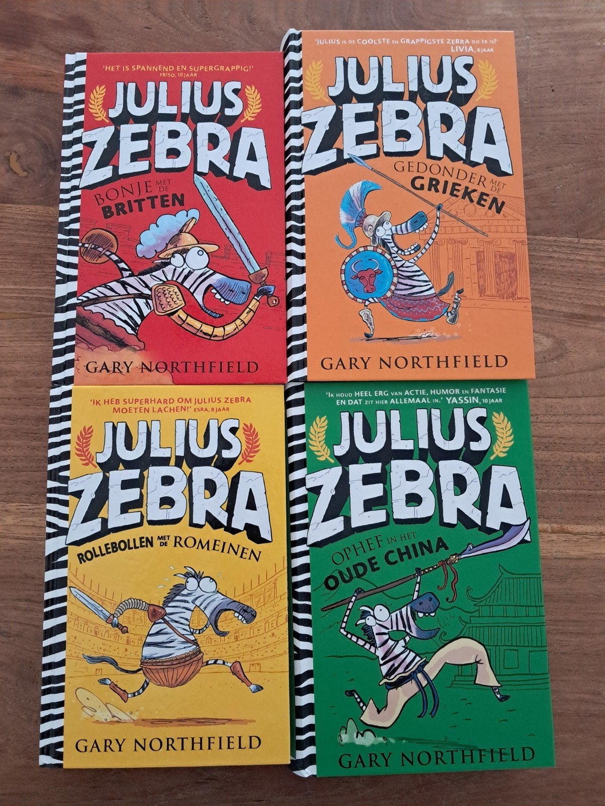 Julius Zebra Boekenreeks - 4 Avontuurlijke Delen, Ophalen of Verzenden, Zo goed als nieuw, Gary Northfield, Fictie