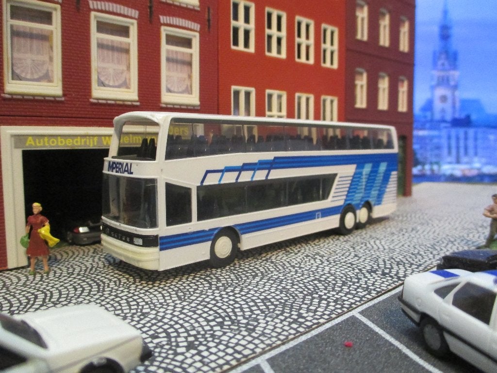 Kässbohrer Setra S228DT 1½-dekker touringcar Imperial Tours, Ophalen of Verzenden, Gebruikt, Bus of Vrachtwagen, Herpa