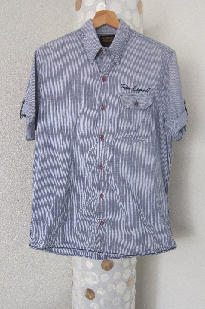Pme legend blouse overhemd pall mall blauw m, Blauw, Pall Mall PME Legend, Zo goed als nieuw, Schipluidenlaan 20 5035KJ Tilburg