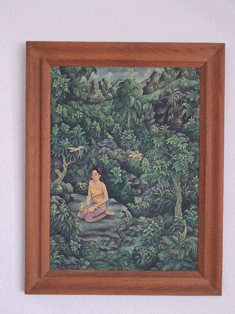 Traditioneel Balinees schilderij, Antiek en Kunst, Ophalen