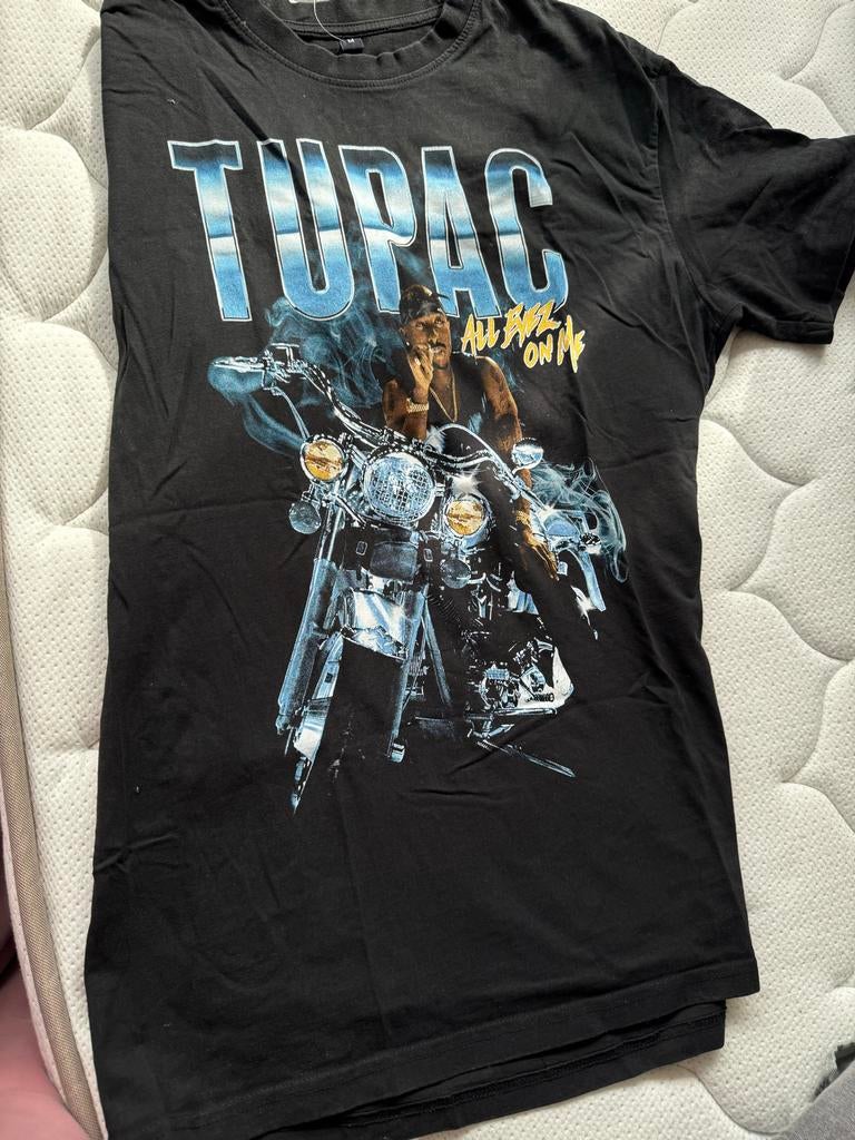 T-shirt 2pac maat M, Ophalen of Verzenden, Gedragen, Maat 48/50 (M), Zwart