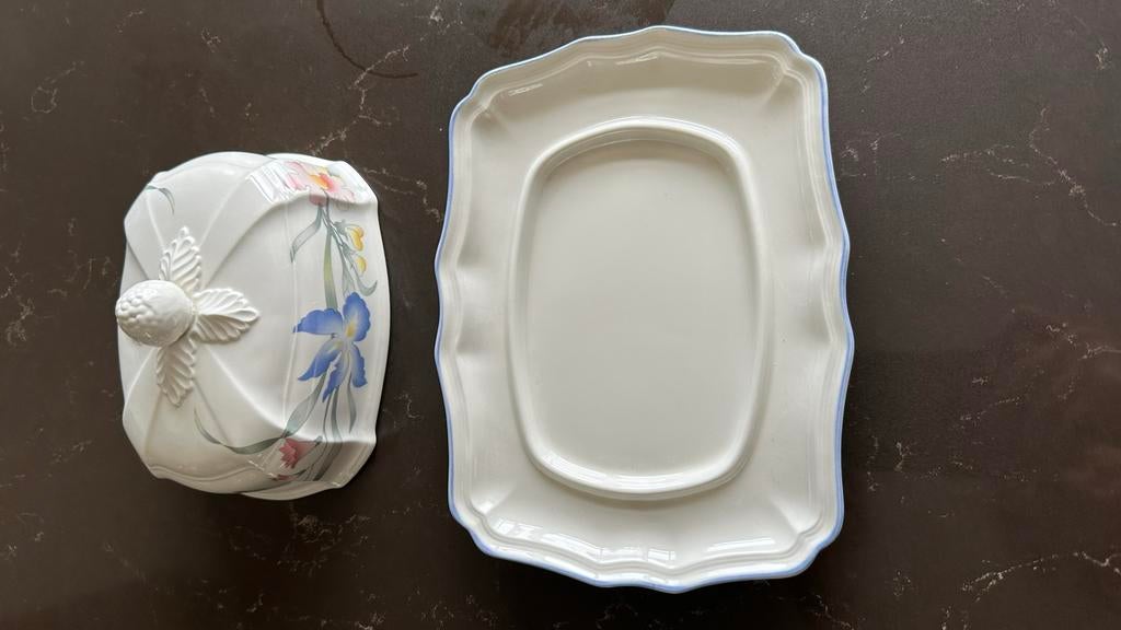 Villeroy & Boch Riviera botervloot, Overige typen, Ophalen of Verzenden, Zo goed als nieuw, Overige stijlen