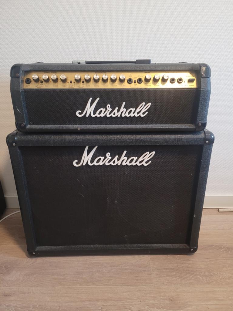 Marshall Valvestate 100V Model 8100 & Marshall Cab, Ophalen, Gebruikt, Gitaar, 50 tot 100 watt