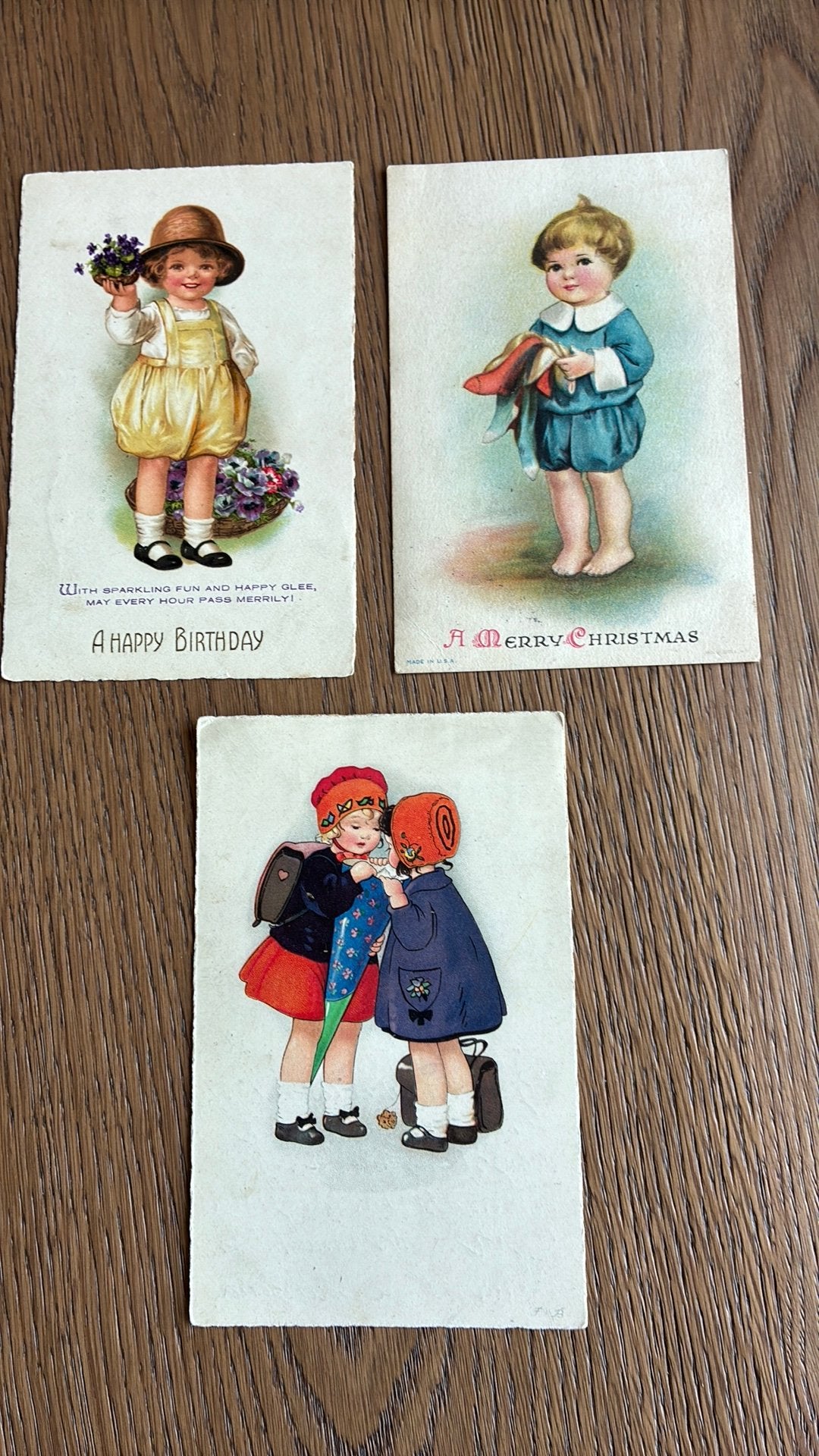 3 kinderkaarten. Rond 1920. Mooi getekend,kinderen, Ophalen of Verzenden, Voor 1920, Kinderen