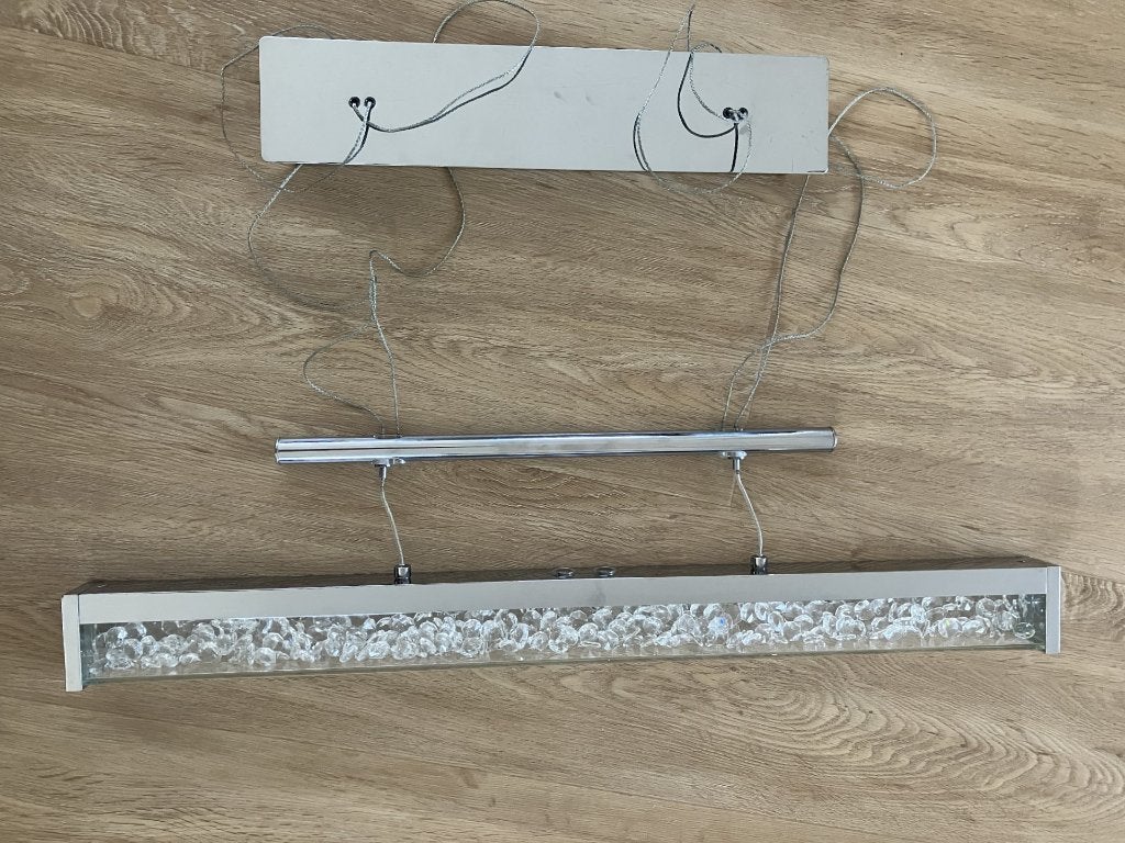 Hanglamp led Eglo Cardito 1 verstelbaar met diamanten, Ophalen, Gebruikt, Glas